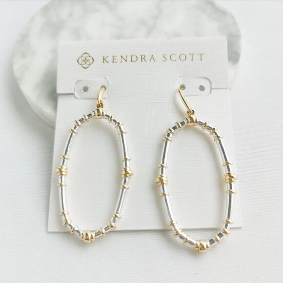 Kendra Scott Jewelry - Kendra Scott Mixed Metal Essie Open Frame Earrings NEW